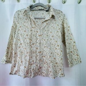 Eddie Bauer 100% Cotton Floral Shirt